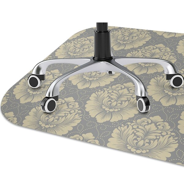 Chair mat floor panels protector Damask pattern