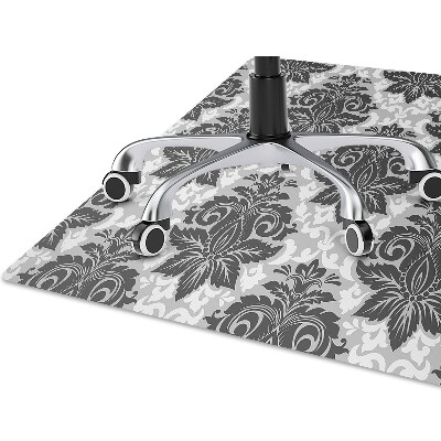 Office chair floor protector gray pattern