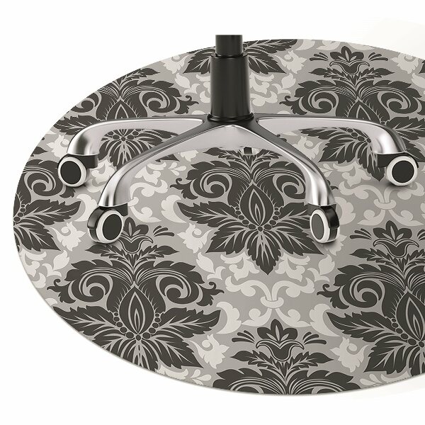 Office chair floor protector gray pattern