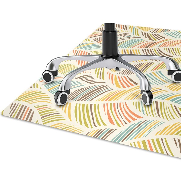 Office chair mat abstract waves