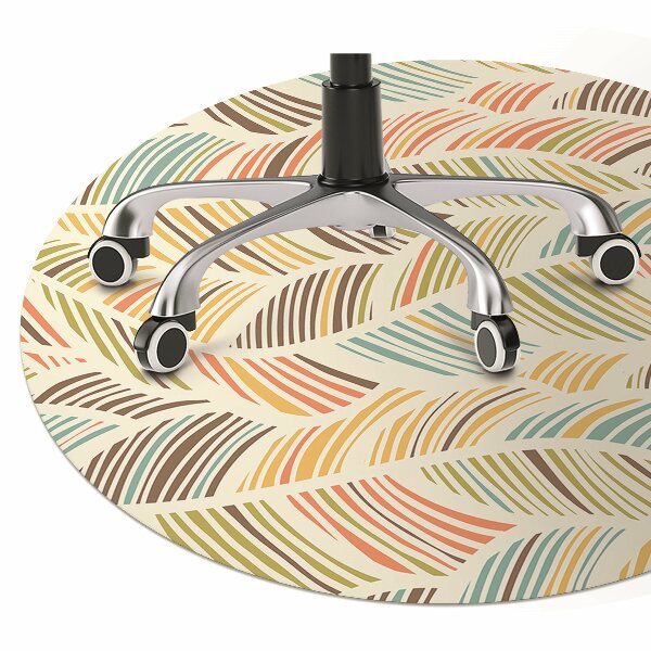 Office chair mat abstract waves