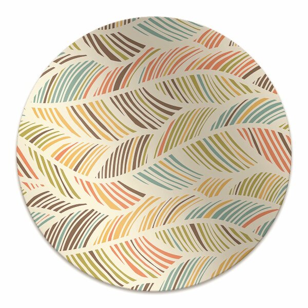 Office chair mat abstract waves