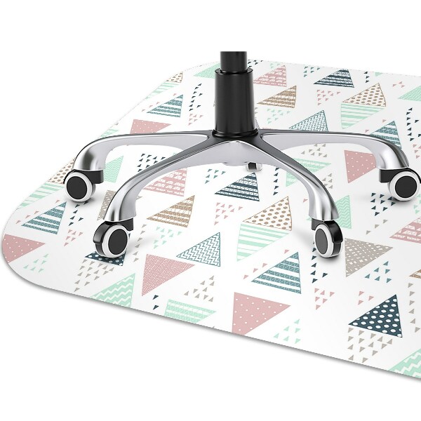 Office chair mat drawn triangles