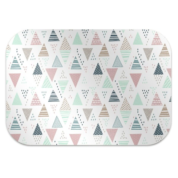 Office chair mat drawn triangles
