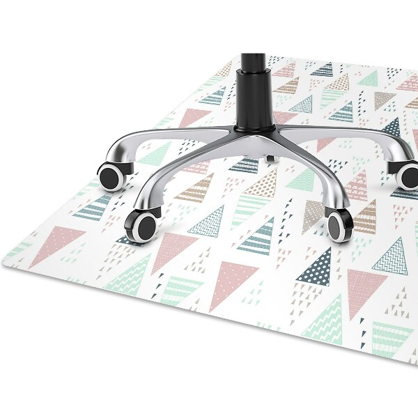 Office chair mat drawn triangles