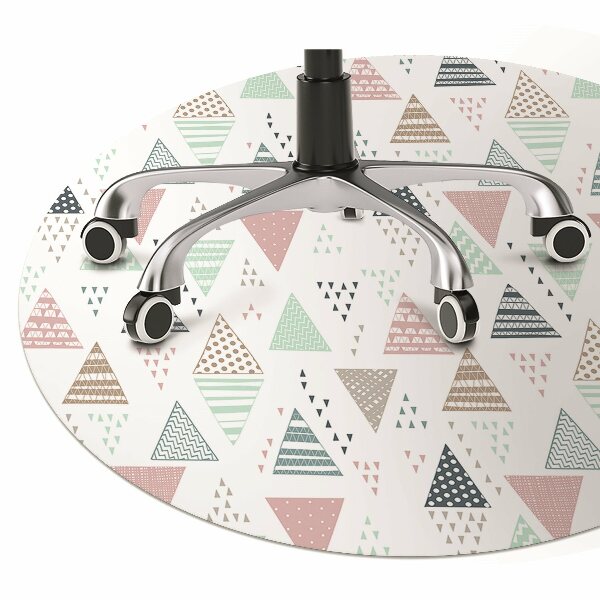 Office chair mat drawn triangles
