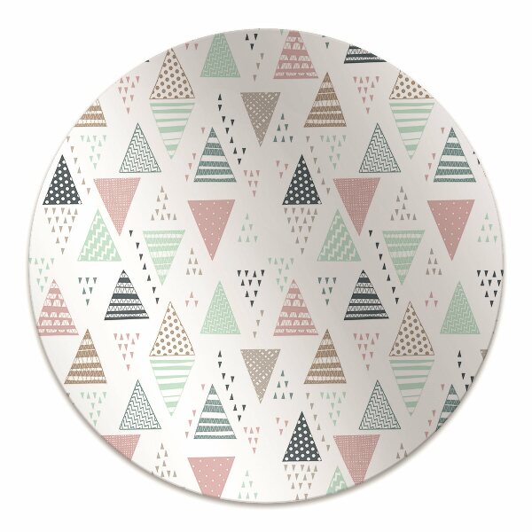 Office chair mat drawn triangles