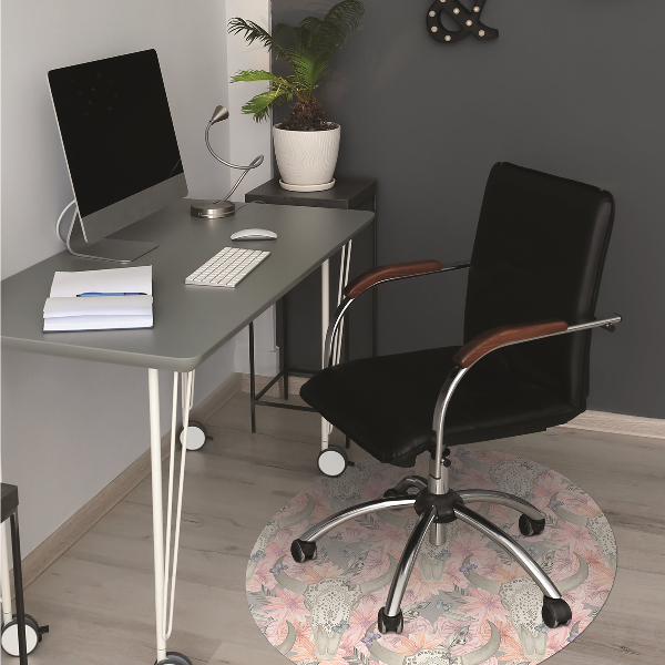 Desk chair mat skulls bulls