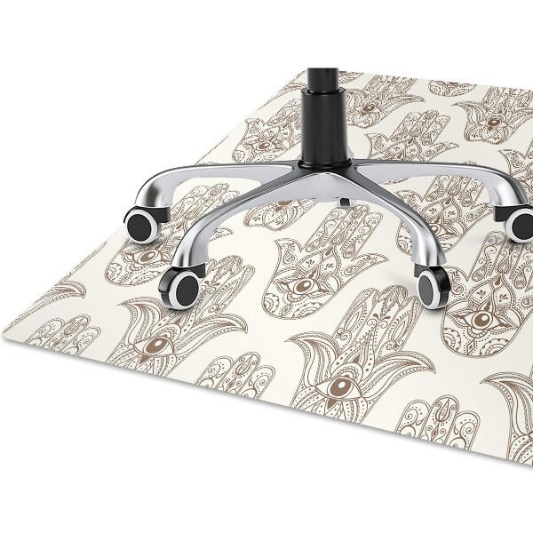 Office chair floor protector brown symbol
