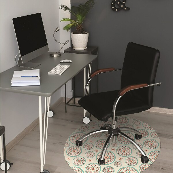 Office chair mat Indian art