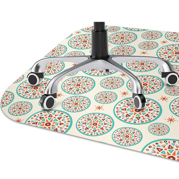Office chair mat Indian art
