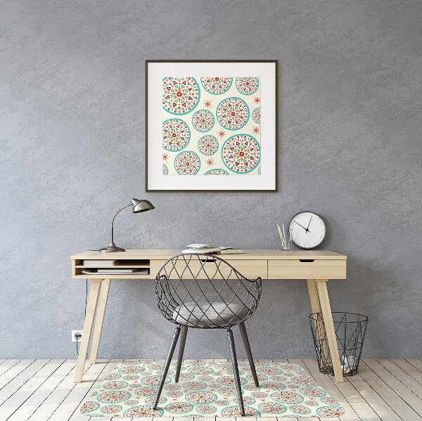 Office chair mat Indian art