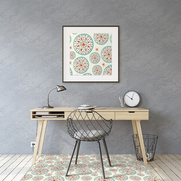 Office chair mat Indian art