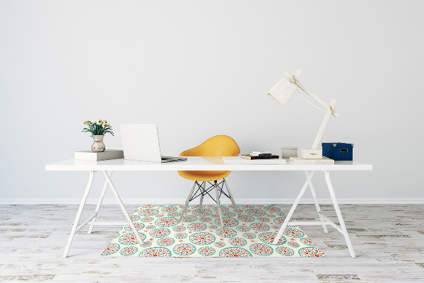 Office chair mat Indian art