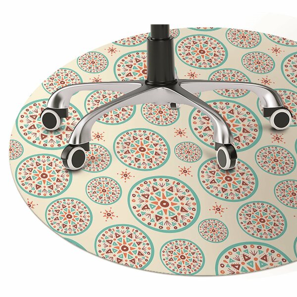 Office chair mat Indian art