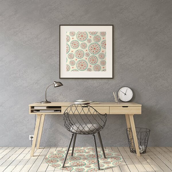 Office chair mat Indian art