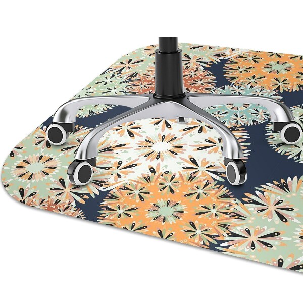 Chair mat floor panels protector colorful mandalas