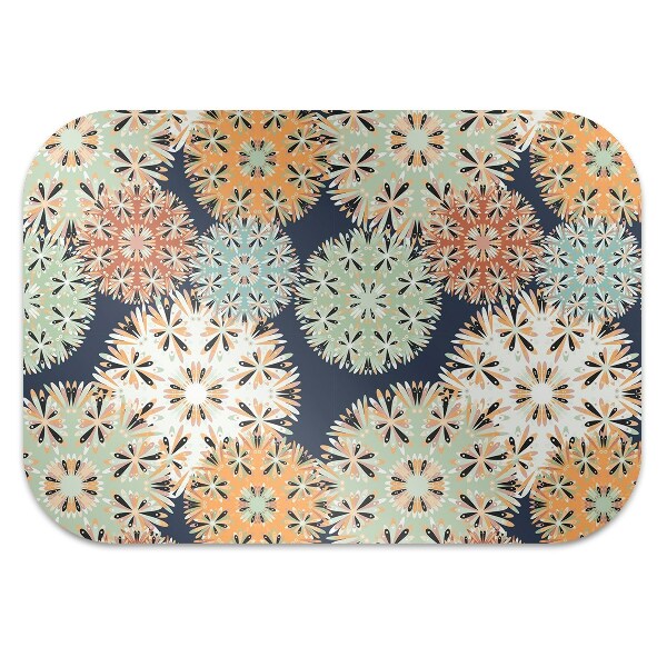 Chair mat floor panels protector colorful mandalas