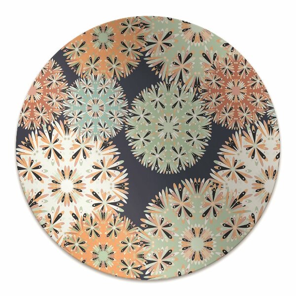 Chair mat floor panels protector colorful mandalas