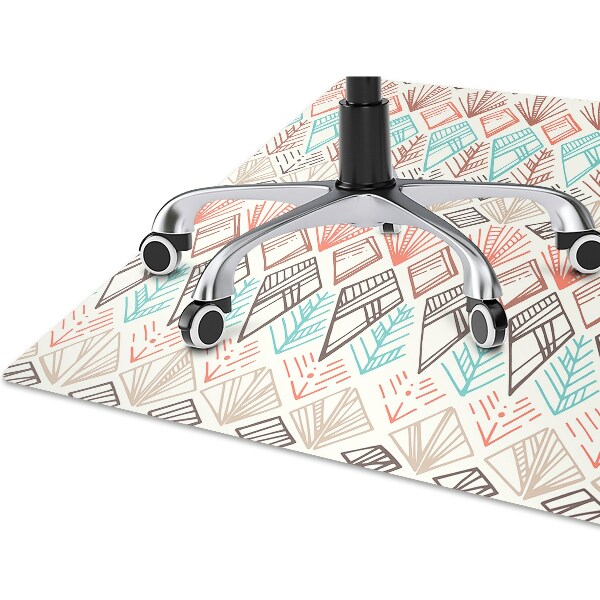 Desk chair mat ethnic pattern