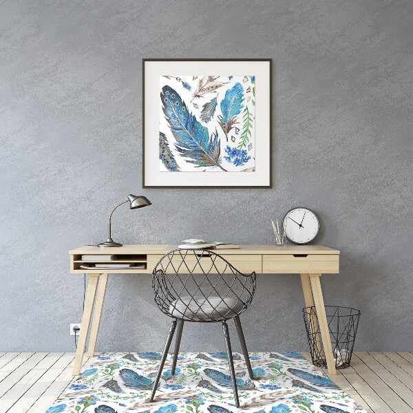 Computer chair mat Bird feathers