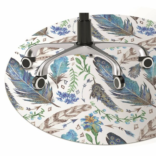 Computer chair mat Bird feathers