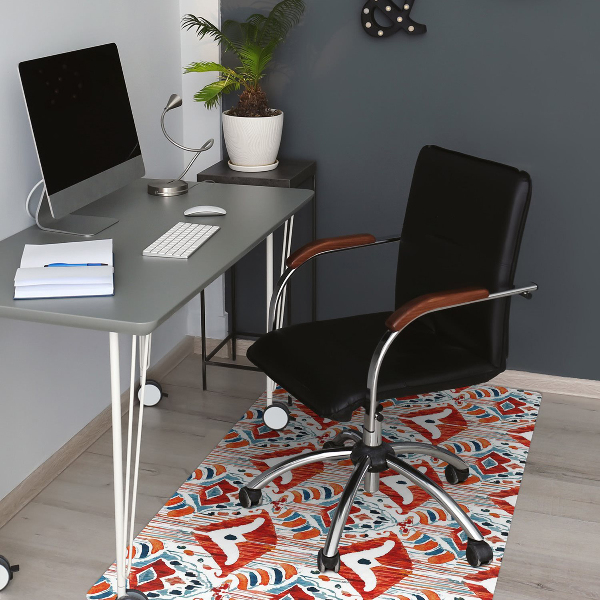 Desk chair mat ethnic style