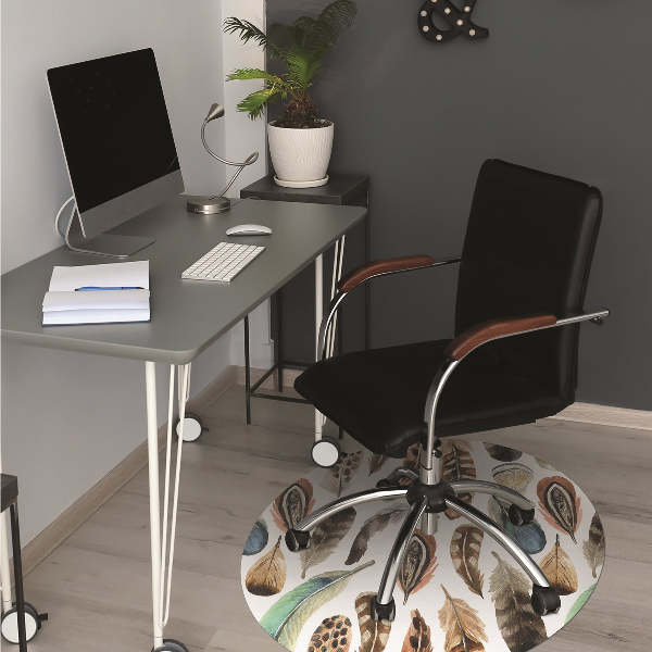 Office chair floor protector watercolor pen