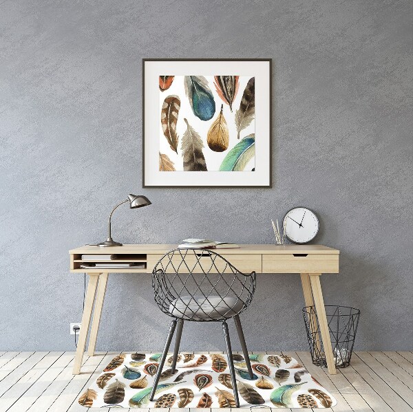 Office chair floor protector watercolor pen