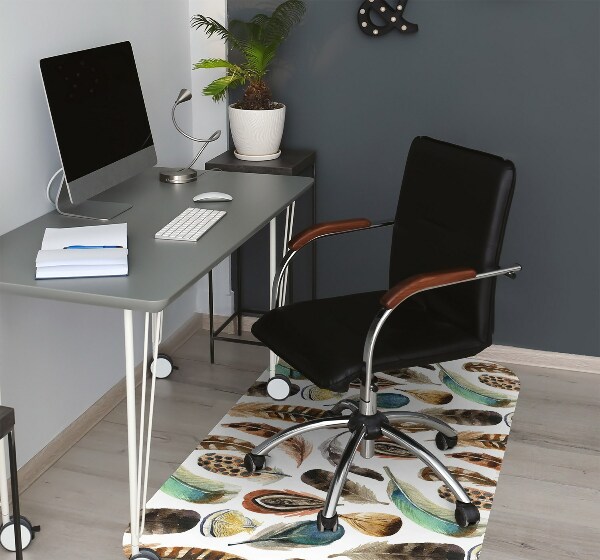 Office chair floor protector watercolor pen