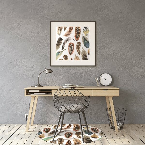 Office chair floor protector watercolor pen