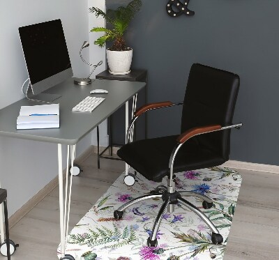 Computer chair mat Field flowers