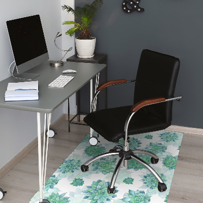 Office chair floor protector Succulents