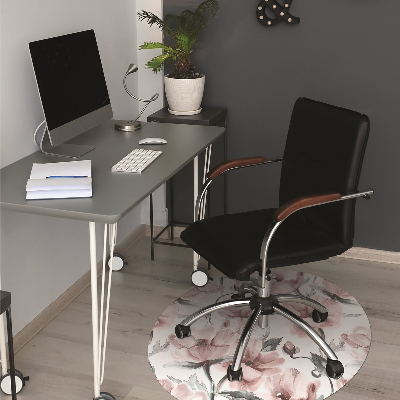 Office chair floor protector floral image