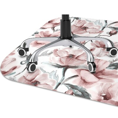 Office chair floor protector floral image