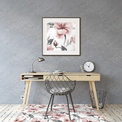 Office chair floor protector floral image