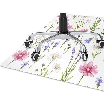 Office chair mat Wildflowers daisies