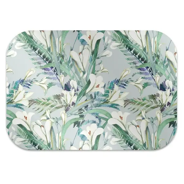 Office chair mat crocuses
