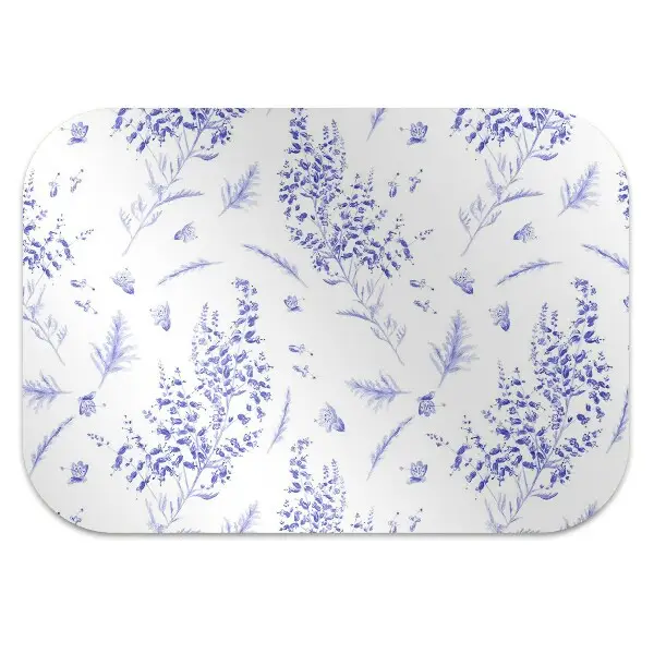 Chair mat floor panels protector watercolor lavender