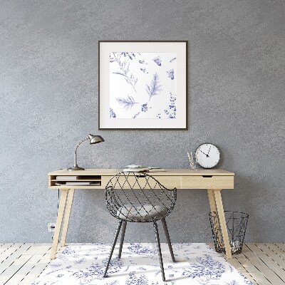 Chair mat floor panels protector watercolor lavender