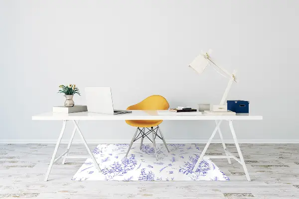 Chair mat floor panels protector watercolor lavender
