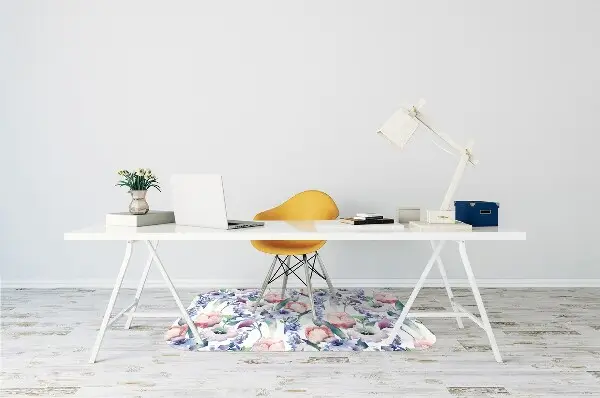 Office chair mat Spring bouquet