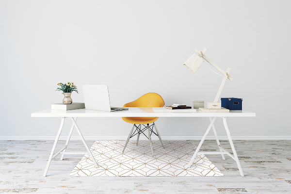 Office chair floor protector geometric diamonds