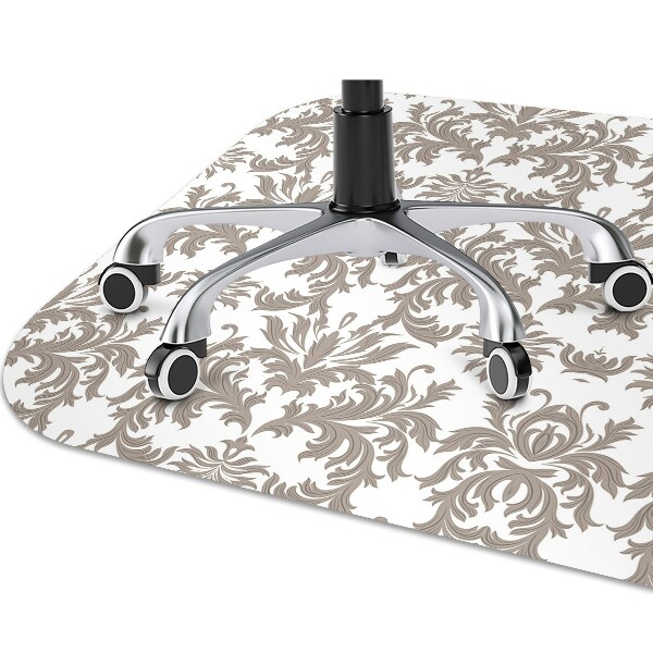 Desk chair mat baroque pattern