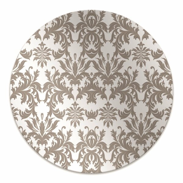 Desk chair mat baroque pattern