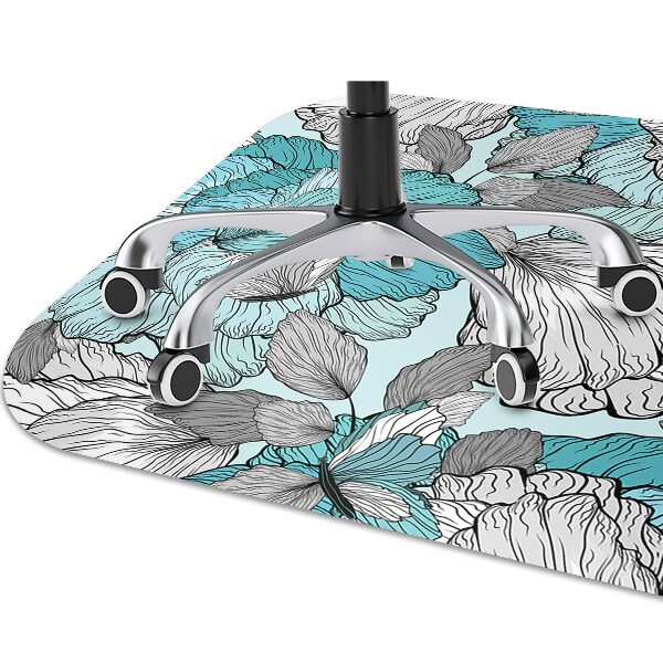 Chair mat floral composition