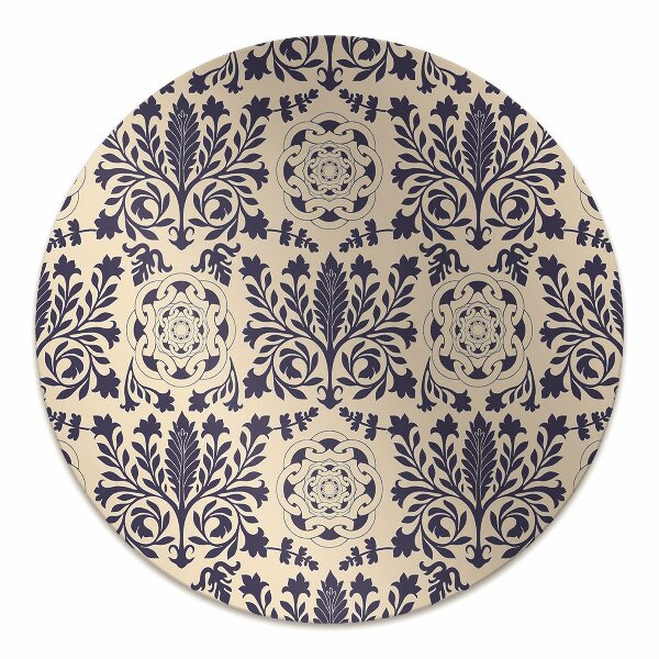 Office chair floor protector blue pattern