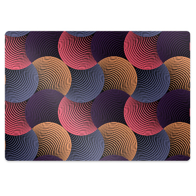 Desk chair mat colorful pattern