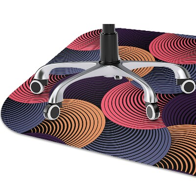 Desk chair mat colorful pattern