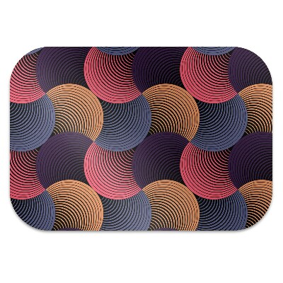 Desk chair mat colorful pattern